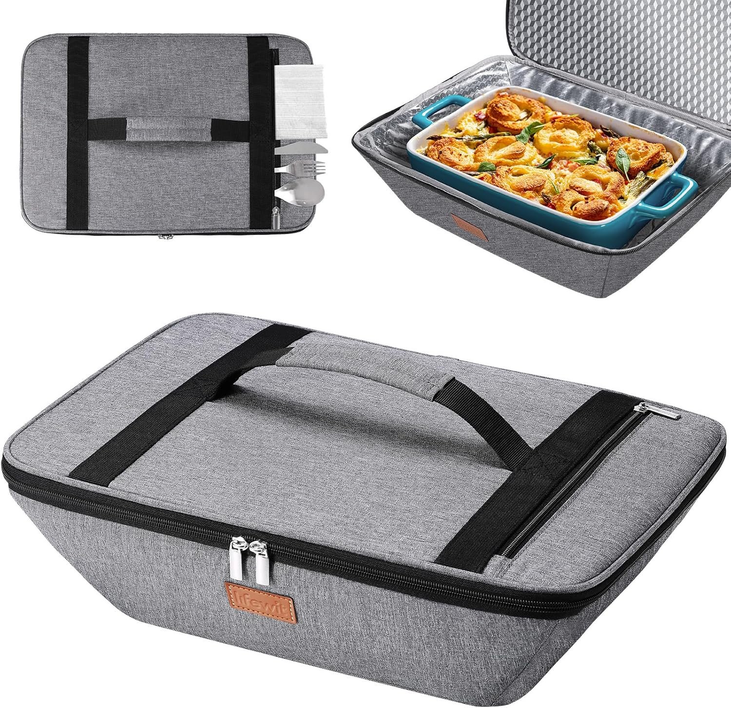 Single-tier carrier for 9x13 dish