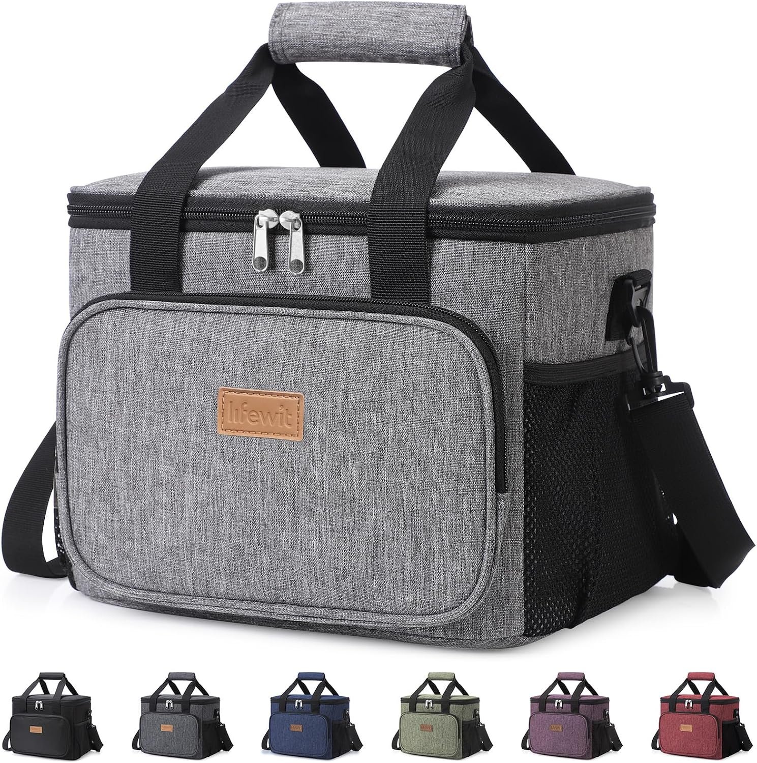 Lifewit large insulated lunch bag, 15L 24-can size